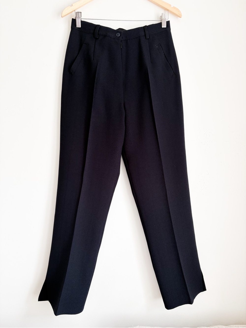 Vintage AGMIR Navy Blue Trousers - Handcrafted in Europe - Size M